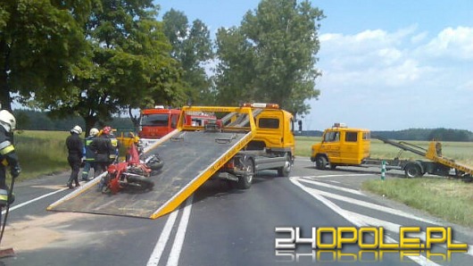 Motocyklista trafił do szpitala