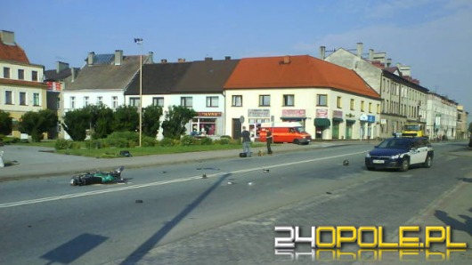 Motorowerzysta ranny w wypadku