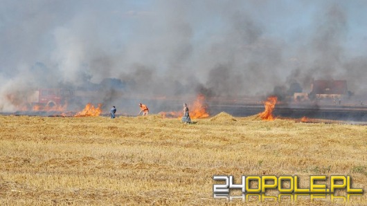 Groźny pożar pod Kluczborkiem