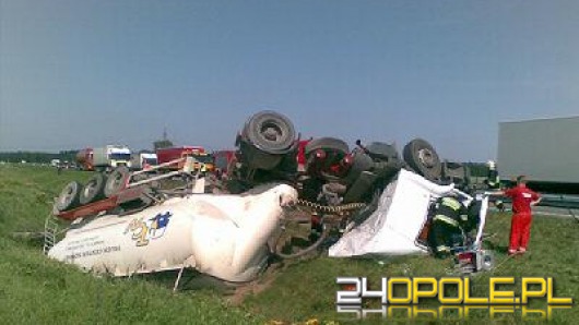 Wypadek cysterny na A4