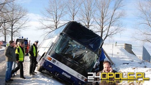 Wypadek autobusu z dziećmi