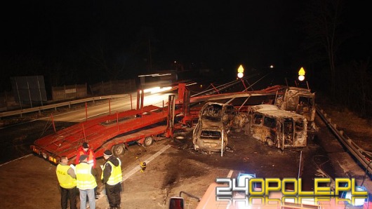 Opolanie spłonęli w wypadku na autostradzie
