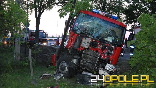 Wypadek wozu strażackiego w Opolu