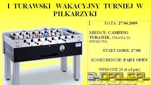 W sobotę turniej piłkarzyków