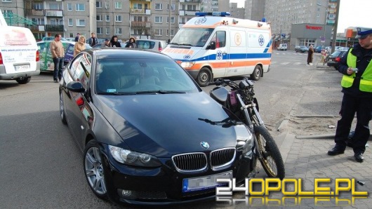 Uderzył motorem w bmw
