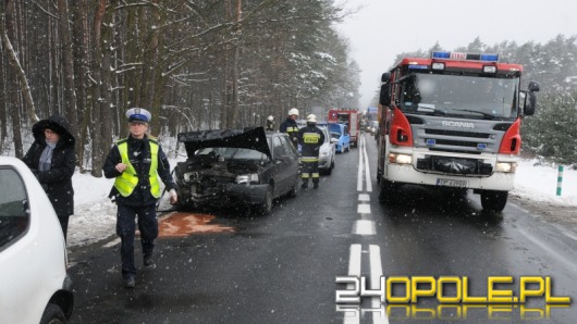 Zderzenie czterech samochodów w Schodni