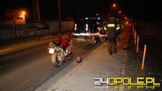 Policjant potrącony przez motocyklistę