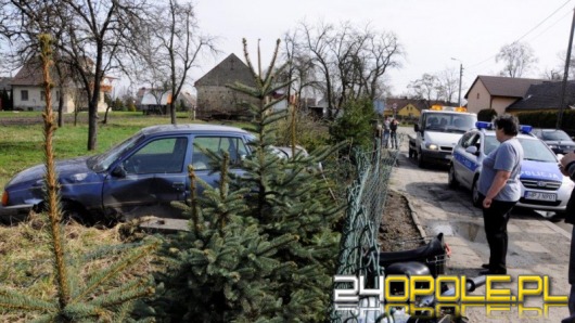 Pijany kierowca staranował płot