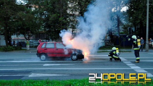Pożar samochodu w Opolu