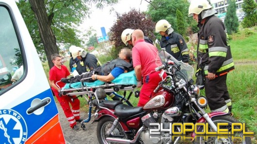 Dwie osoby ranne w wypadku motocykla