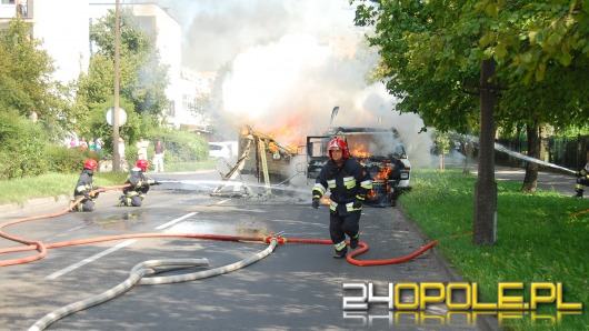 Pożar samochodu na Chabrach