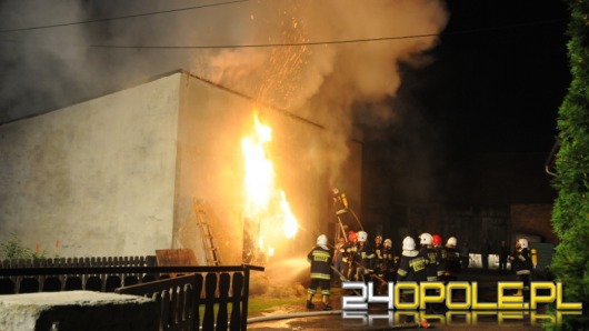 Pożar zabudowań w Domecku