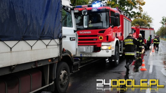 Zderzenie dwóch samochodów strażackich