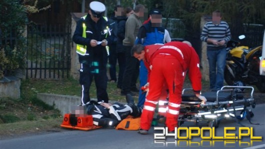 Motocyklista ranny w wypadku w Sławicach