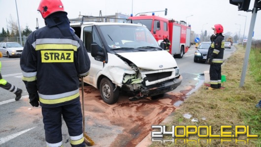 Kolizja dwóch pojazdów na ulicy Partyzanckiej