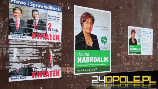 Plakaty wyborcze wciąż wiszą w Opolu