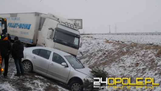 Ciężarówka zderzyła się z samochodem osobowym