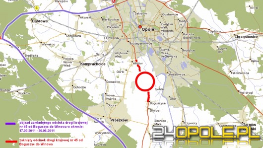W czwartek rusza remont na trasie Opole-Krapkowice