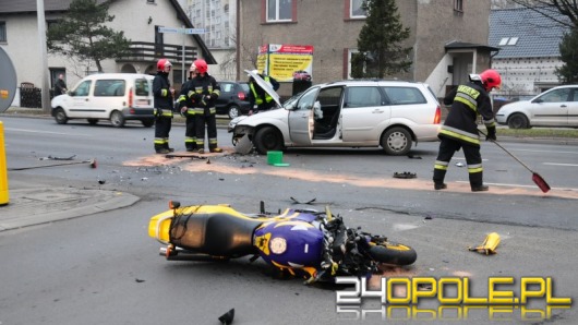 Wypadek motocyklisty w Opolu