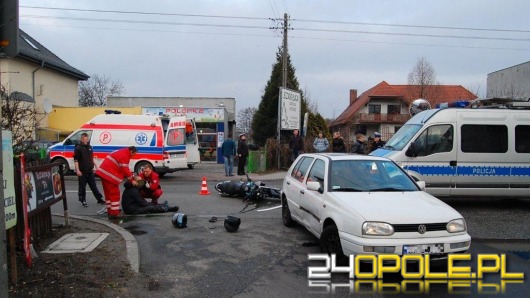 Motocyklista poszkodowany w wypadku