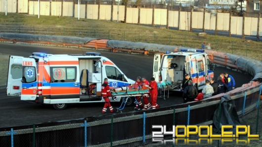 Wypadek na treningu żużlowym Kolejarza