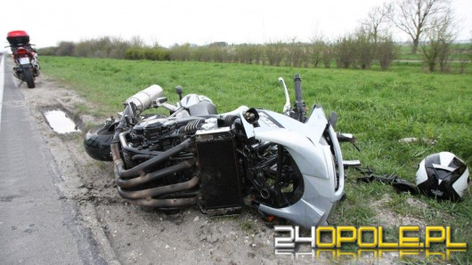 Nieostrożny motocyklista został ranny