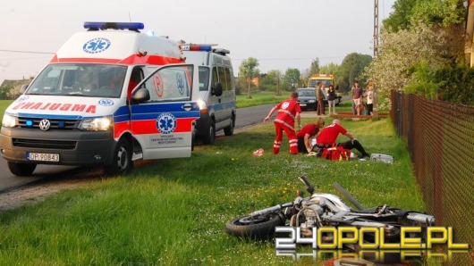 22-letni motocyklista ranny w wypadku