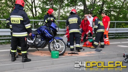 Motocyklista uległ wypadkowi przy wyprzedzaniu