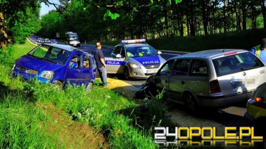 Zderzenie skody i opla w Walidrogach