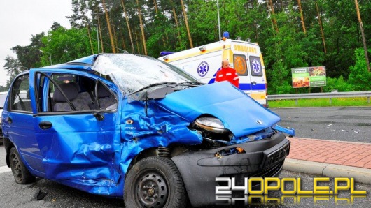 Matiz skasowany po zderzeniu z ciężarówką