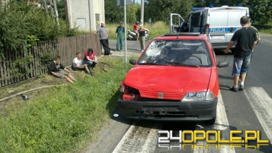 Dwóch nastolatków rannych - wymusili pierwszeństwo motocyklem