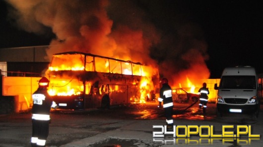 Pożar na parkingu w Opolu