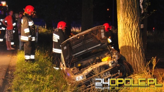 28-letnia kierująca wypadła z zakrętu