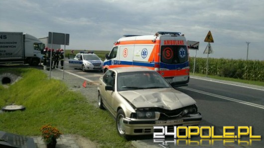 Nieostrożna kierująca wjechała w ciężarówkę