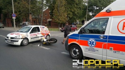 Kierowca renault wymusił pierwszeństwo na motocykliście