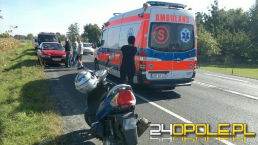 Zderzenie skutera i samochodu we Wrzoskach