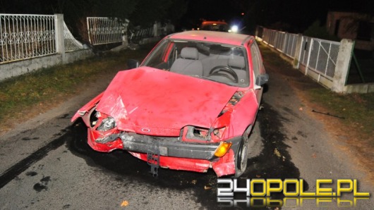 Pijani nastolatkowie rozbili auto na płocie