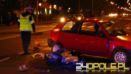 75-letni kierowca wjechał w motorower