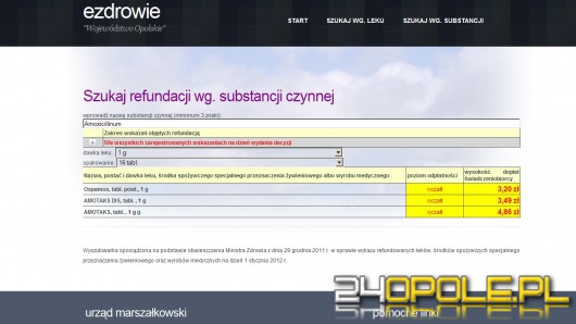 Wyszukiwarka leków refundowanych dostępna on-line