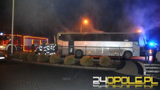 Pożar autobusu na ul. Strzeleckiej