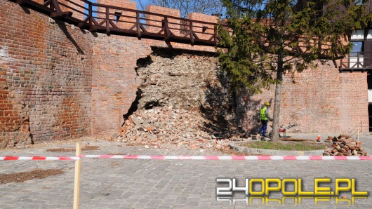 Runął zabytkowy mur obronny Opola