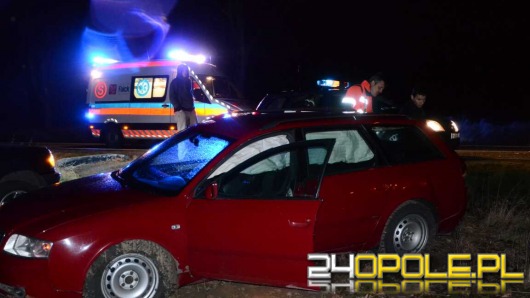 Zderzenie fiata i audi na trasie Opole-Brzeg