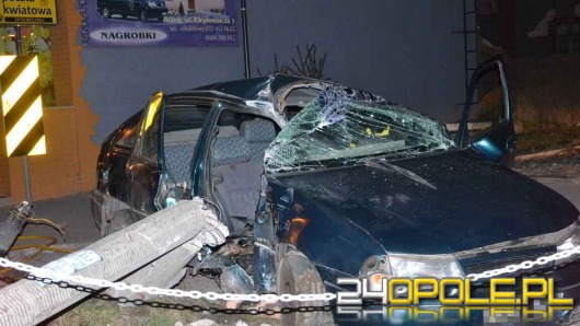 Pijany kierowca skosił latarnię w Brzegu
