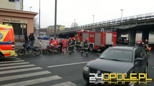 Motocyklista wymusił pierwszeństwo na rondzie