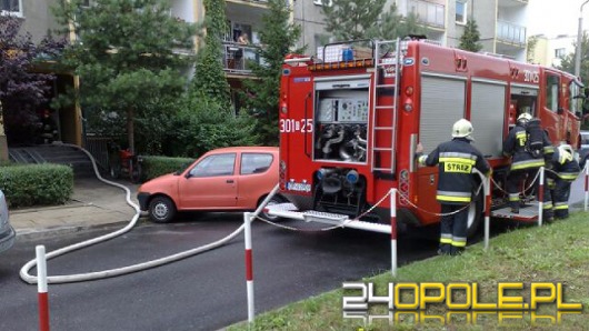 Pożar w piwnicy bloku na Malince