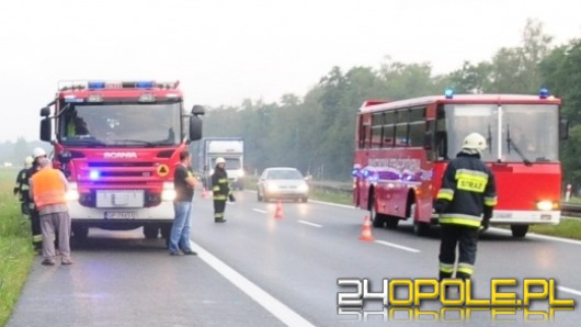 Ewakuacja stacji paliw na autostradzie