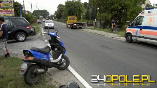 Kierowca skutera wjechał w ciężarówkę. Mężczyzna miał 0,25 promila alkoholu