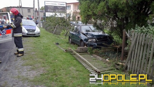 Kompletnie pijany kierowca rozbił auto na drzewie w Złotnikach