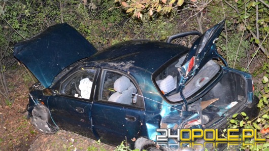 20-letni kierowca dachował pod Grodkowem