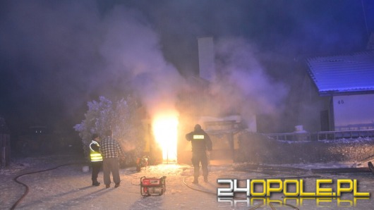 Pożar kotłowni w Więcmierzycach. Ktoś zaprószył ogień?